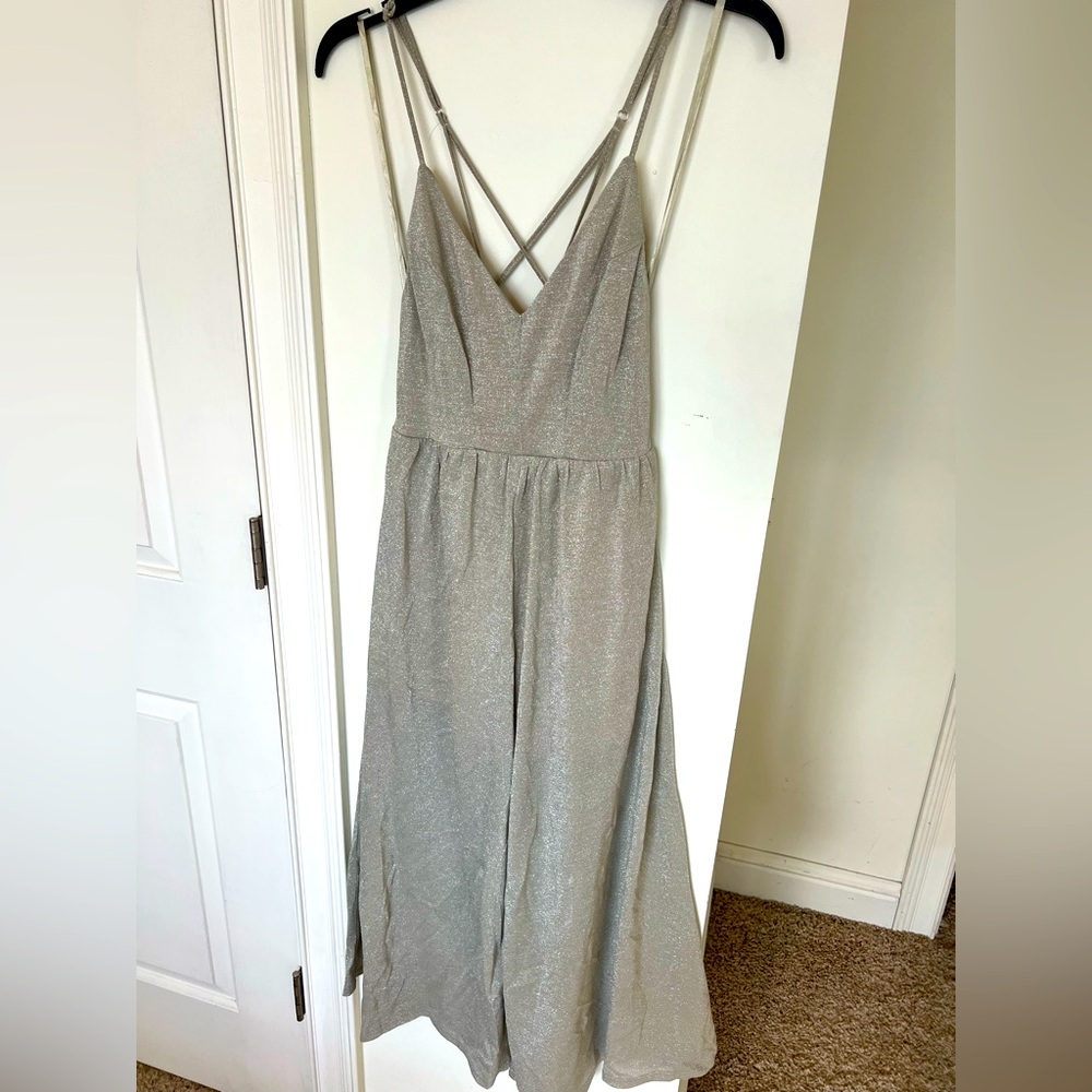 She & Sky silver jumpsuit
